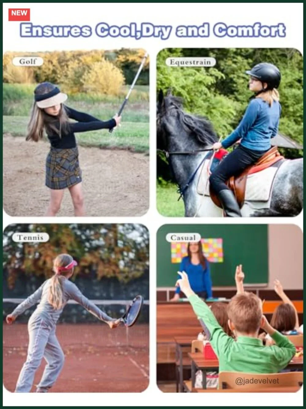 Girls Long Sleeve Half Zip Polo Shirt Quick Dry UPF 50+